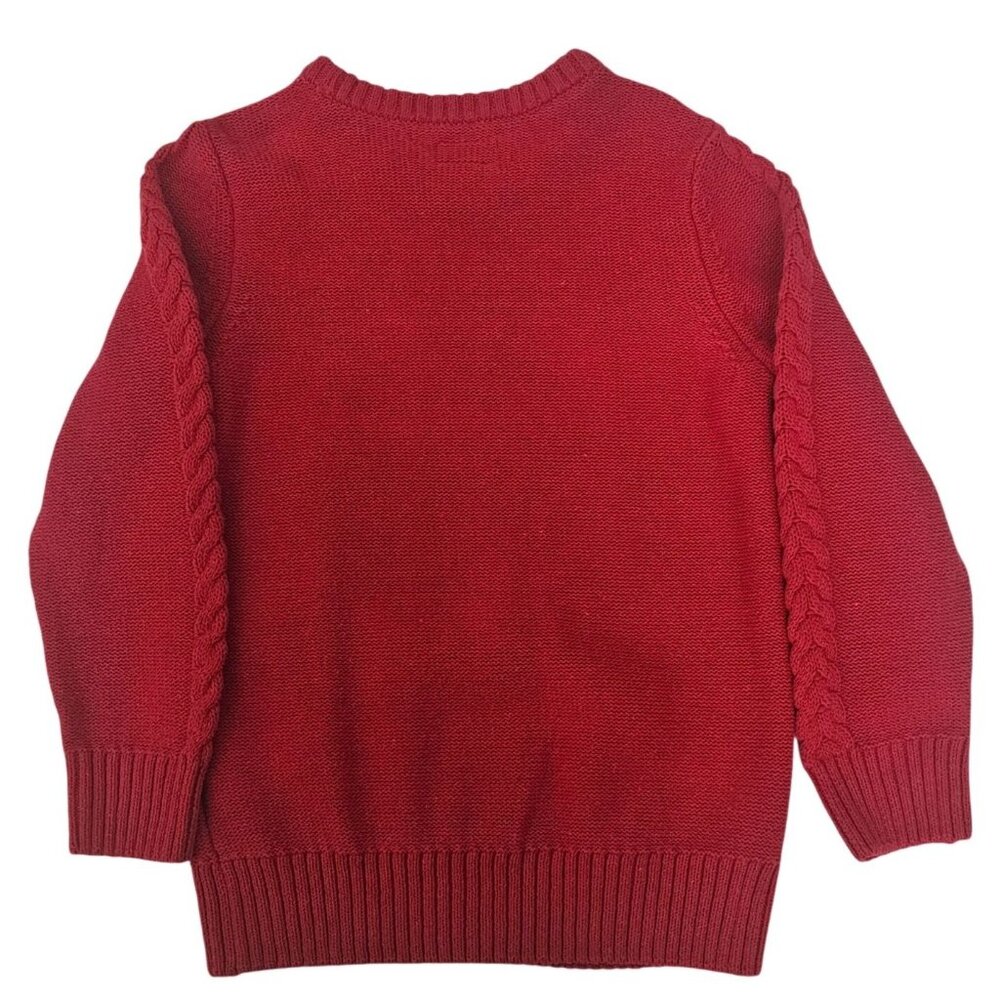Maximus Rex Kids Red Cable Knit Crew‎ Neck Pullover Sweater Size 7 - Picture 3 of 9